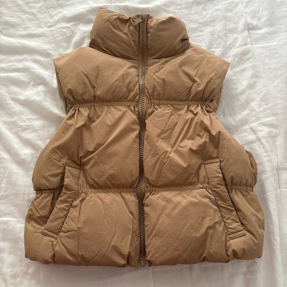 Tan Puffer Vest